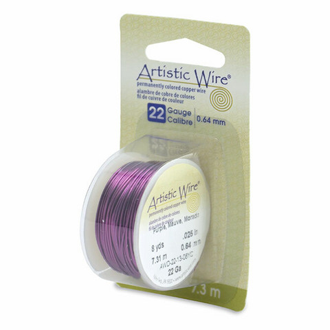 Beadalon Artistic Wire -kuparilanka violetti, paksuus 22 gauge = 0,64mm (7,3m)