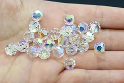 Swarovski kristallihelmi hiottu pyöreä kirkas AB 4mm (5 kpl)