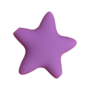 Silikonihelmi tähti violetti 40mm 1kpl