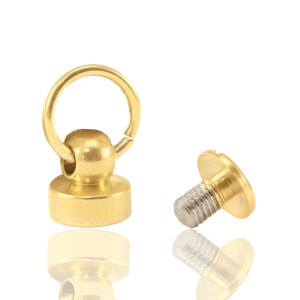 Kiinnitysniitti kännykän kuoriin, kulta, ruotumaton teräs  9x8mm lenkki 7,5mm  (2kpl)