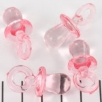 Synteettinen riipus/maskotti tutti vaaleanpunainen 32mm (4kpl)