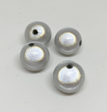 Akryylihelmi heijastava pyöreä 20mm valkoinen (5kpl)