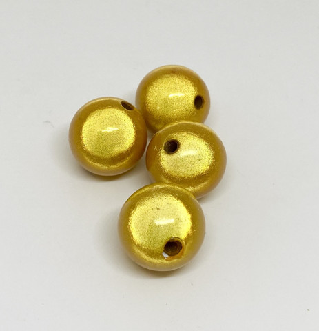 Akryylihelmi heijastava pyöreä 20mm keltainen (5kpl)
