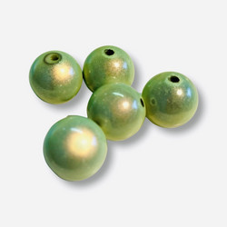 Akryylihelmi heijastava pyöreä 20mm vaalean vihreä (5kpl)