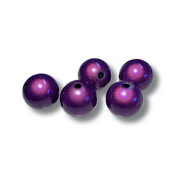 Akryylihelmi heijastava pyöreä 20mm tumman violetti (5kpl)