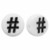 Akryylihelmi hashtag pyöreä litteä 7mm valkoinen 3g (n.20kpl)