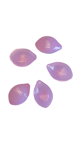 Synteettinen riipus lehti 24x16mm violetti 10kpl