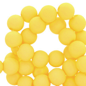 Akryylihelmi matta keltainen 6mm (n. 50kpl)