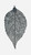 Metallinen riipus lehti hopea 76x38mm (1 kpl)