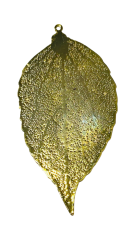 Metallinen riipus lehti kulta 76x38mm (1 kpl)
