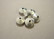 Metallihelmi 925 sterling hopea harjattu pinta 8 x 5,5 mm