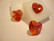 Swarovski kristalli sydänriipus punainen AB (Padparadscha) 18 mm