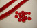 Tsekkiläinen lasihelmi punainen rondelli 6 x 2,5 mm (10 g = n. 90 kpl)