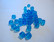 Tsekkiläinen lasihelmi akvamariinin sininen kuutio 7 x 5 mm (10/pss)