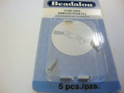 Beadalon nauhanpää hopeoitu 8 mm (5 kpl/pss)