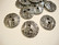 TierraCast Metallinappi pyöreä kolikko hopeoitu 18 mm