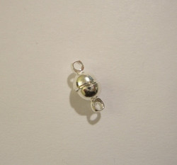 Magneettilukko hopeoitu 12 x 5 mm (5 kpl/pss)
