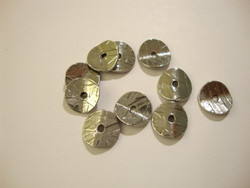 TierraCast Metallihelmi/helmihattu hopeoitu Aaltoileva 10 mm (4/pss)