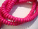 Puuhelmi pinkki rondelli 8 mm (n.105 kpl/nauha)