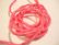 Silkkinauha käsinvärjätty pinkki n. 3 mm / pituus n. 1 m