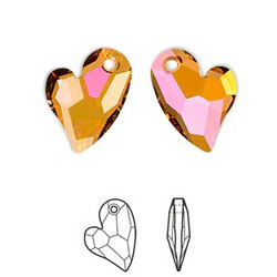 Swarovski kristalli Devoted 2 U -sydänriipus Astral Pink 17 mm