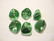 Tsekkiläinen lasihelmi 'Magic' Peridot vihreä nuggetti 11 x 15 mm (2 kpl/pss)