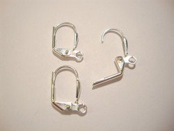 Korvakorukoukku klipsillä suljettava hopeoitu 16 x 10 mm (10 kpl/pss)