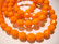 Tsekkiläinen fasettihiottu lasihelmi pyöreä opaakki oranssi  8 mm (20/pss)