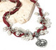 TierraCast Riipus Floral heart hopeoitu 19 mm / lenkin halkaisija 2 mm