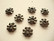 TierraCast Niitinkoriste 8-lehtikukka musta 10,5 mm/reikä 2,5 mm (2 kpl/pss)