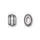 TierraCast Metallihelmi Deco Slide tynnyri hopeoitu 9 x 6 mm (2 kpl/pss)