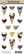 Kuva-arkki (collage sheet) Butterfly Postage, yksittäisten kuvien koko 24 ja 51 mm (14 kuvaa/arkki