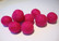 Huovutettu helmi tumma pinkki n. 23 mm (5 kpl/pss)