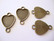 Korukehys / linkki antiikkipronssinvärinen sydän 26 x 18 mm (10 kpl/pss)