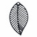 Riipus Bohemian Lehti musta 29 x 20 mm (2 kpl/pss)