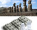 Muotti Pääsiäissaaren Moai-patsas, korkeus n. 60 mm/leveys n. 27 mm