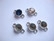 Korulinkki / riipus hopeoitu 17 x 10 mm SS39 (n. 8 mm) rivolille (2 kpl/pss)
