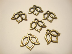 TierraCast riipus/korulinkki pronssinvärinen Lootus 13,3 x 14,5 mm