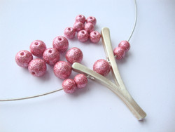 Kimallehelmi antiikkipinkki pyöreä 6 mm (4 kpl/pss)
