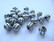 ABS muovihelmi antiikkihopeanvärinen 9 x 8 mm, reikä 3 mm (20 kpl/pss)