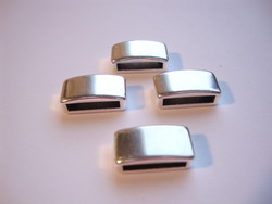 Metallihelmi/hela (slider) Sileä 7 x 13 mm 10 mm nahkanauhalle