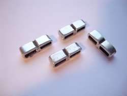 Metallihelmi/hela (slider) Sileä 2-osainen 5 x 12 mm 5 mm nahkanauhalle
