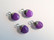 Kivihelmiriipus violetti-hopea ovaali 14 x 8 mm