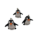 Synteettinen riipus/maskotti pingviini mustavalkoinen 23x22mm 1kpl