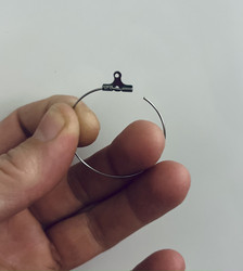 Korvakorurengas avattava ruostumaton teräs 25mm (6 kpl)