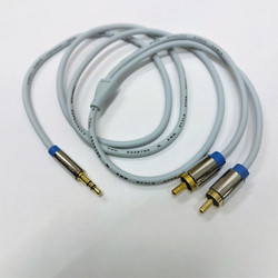 Välikaapeli 3.5mm uros - 2x RCA uros kullatuilla liittimillä