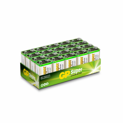 9V  alkaliparisto 20 kpl GP Super