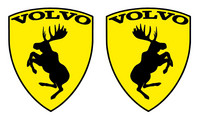 Volvo hirvitarra matta, keltainen pari