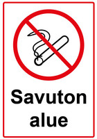 Savuton alue kyltti