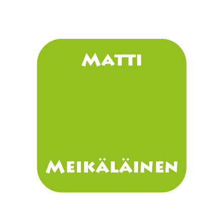 Nimikointitarra mix -värillinen -arkki